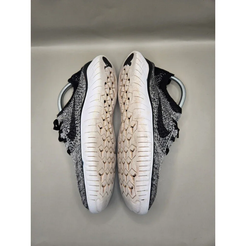 Nike Free RN Flyknit 2018 Oreo Shoes Mens 8 Black Road Running Athletic Sneakers